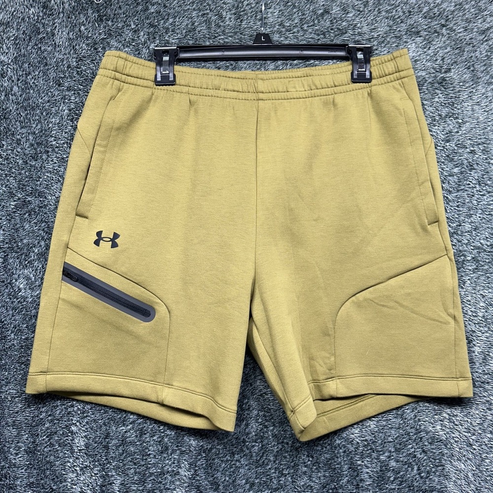 Under Armour Mens Size S Beige Unstoppable Fleece Shorts